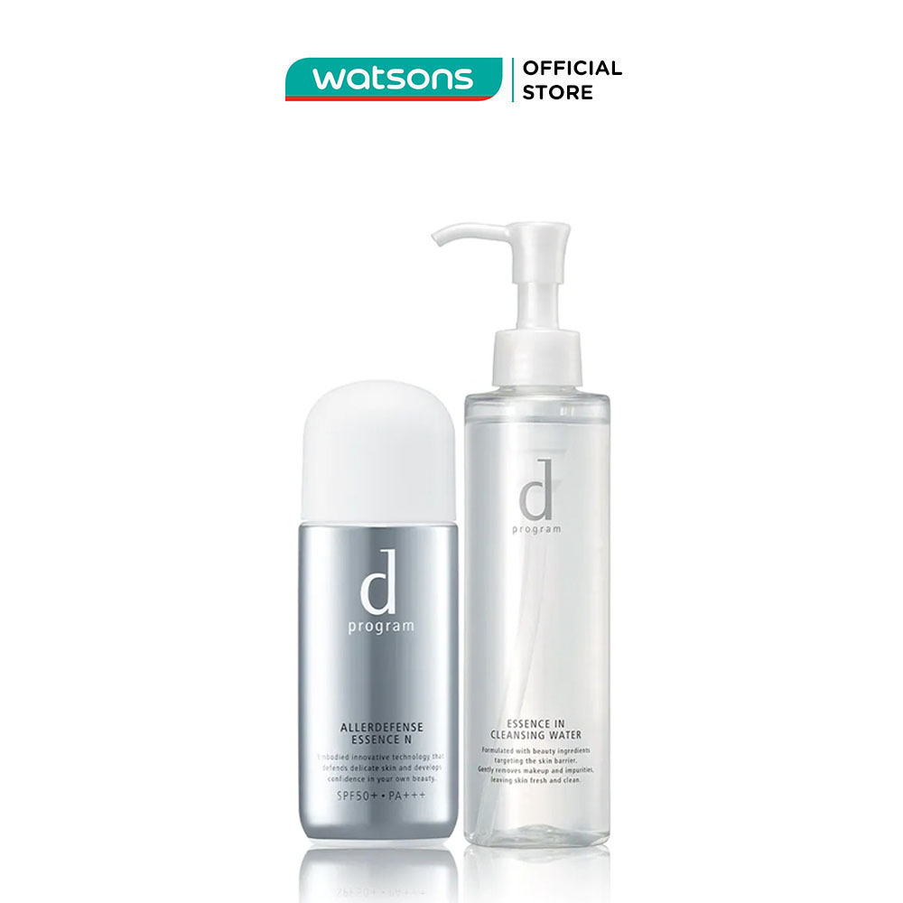 Combo Dprogram Cho Da Nhạy Cảm (Essence Chống Nắng SPF50+ PA+++ 40ml + Nước Tẩy Trang Dịu Nhẹ 180ml)